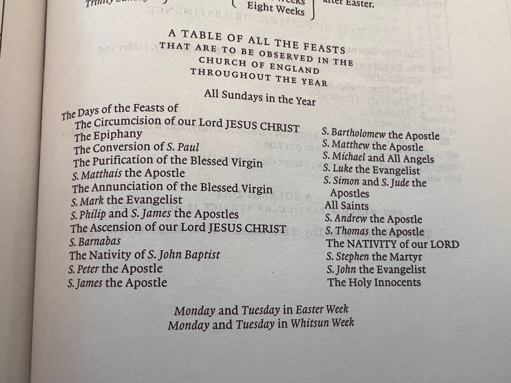 But what does it look like? Saints in the Prayer&nbsp;Book